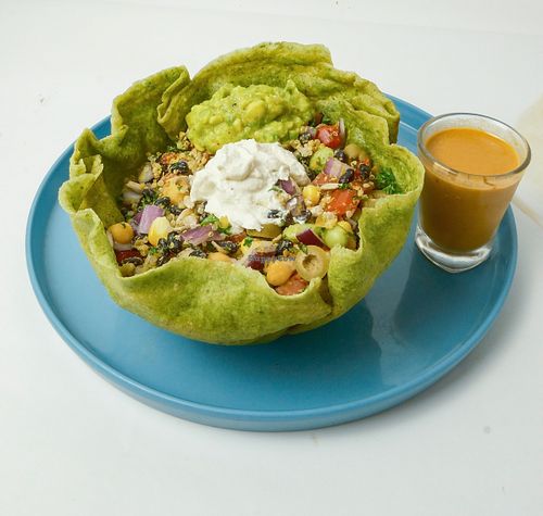 mexican taco bowl at 2 Roots Plant-Based Café in Ho Chi Minh City