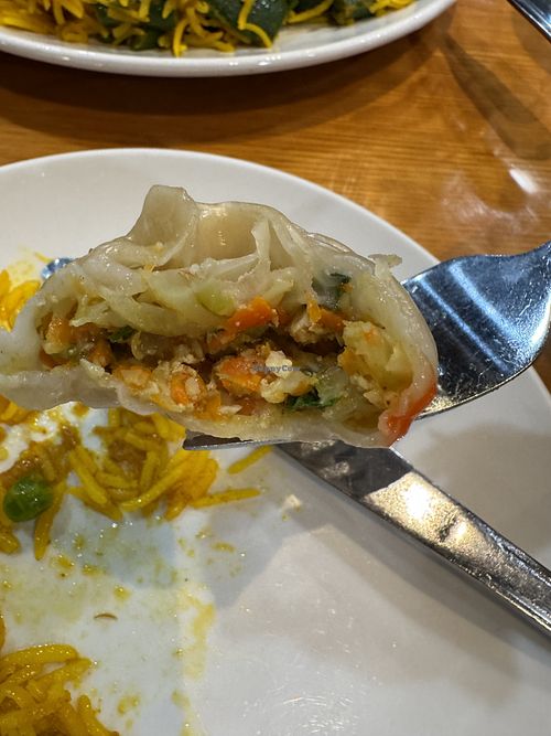 Momos made with carrots and other veggies  at Indian-Nepali Kitchen in Seattle
