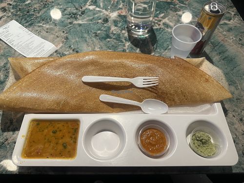 Masala dosa  at Jay Bhavani Vadapav in Indianapolis