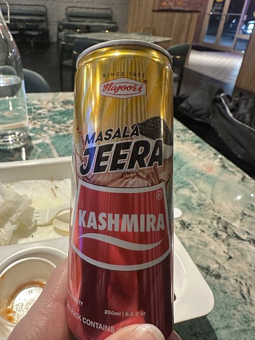 Jeera (cumin) soda   at Jay Bhavani Vadapav in Indianapolis