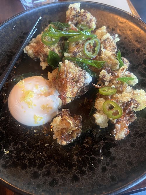 Tempura cauliflower   at Lost in Asia in Hobart