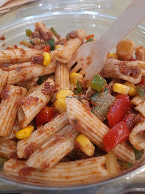 Veggie pasta salad: good nutrition and textures, could have had more flavour at Air Canteen in Alimos