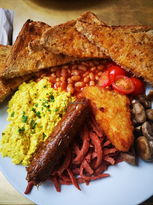 Vegan breakfast at Cherry Reds Cafe and Bar in Birmingham
