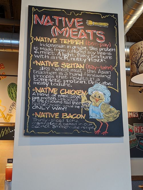 Native meats... at Native Foods - Hyde Park in Chicago