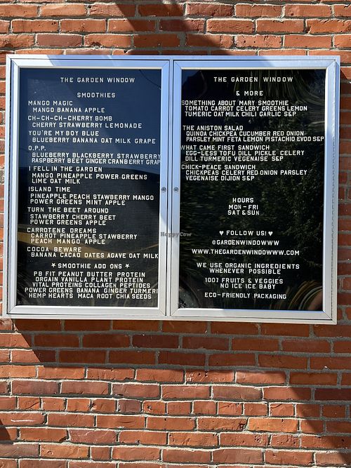 The Garden Window menu  at The Garden Window   in Walla Walla