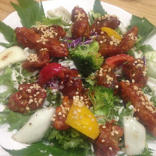 fried mushroom shitake salad at Danji - 단지 in Ulsan