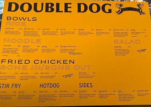 Menu - August 2025 at Double Dog in Auckland