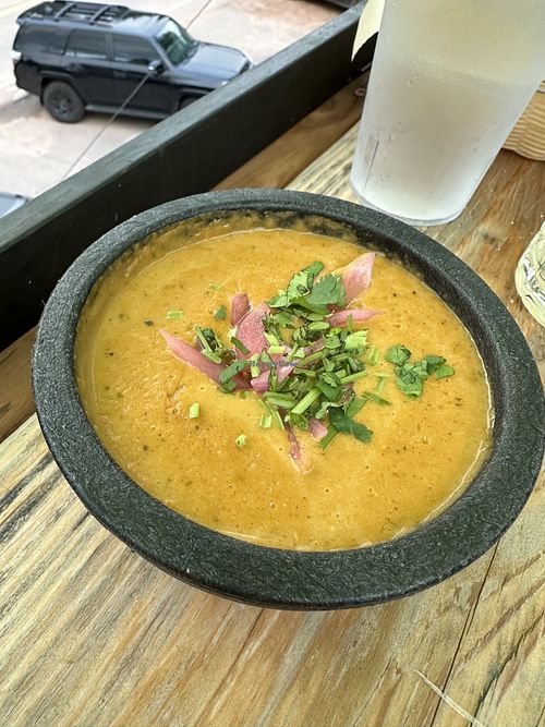 Vegan queso  at Cantina Verde in Green Mountain Falls