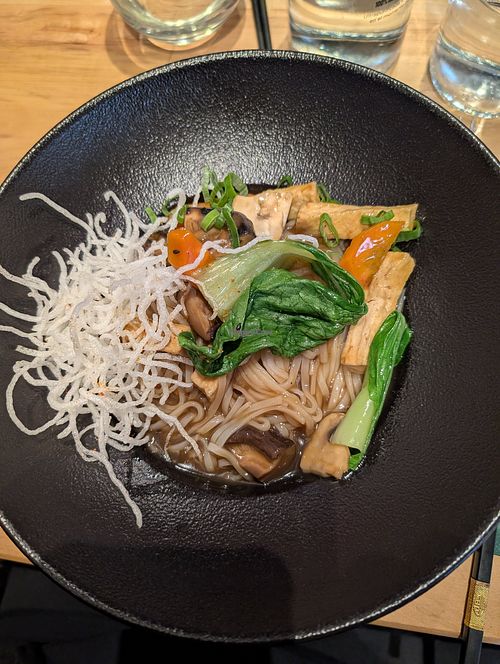 Noodles with tofu, veggies and mushrooms at Kuro Kuma Noodles bar in Ciudad Autónoma De Buenos Aires