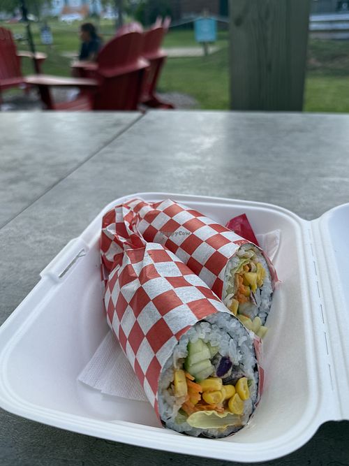 Yam Tempura sushi burrito   at Hojo's Sushi Burrito in Charlottetown