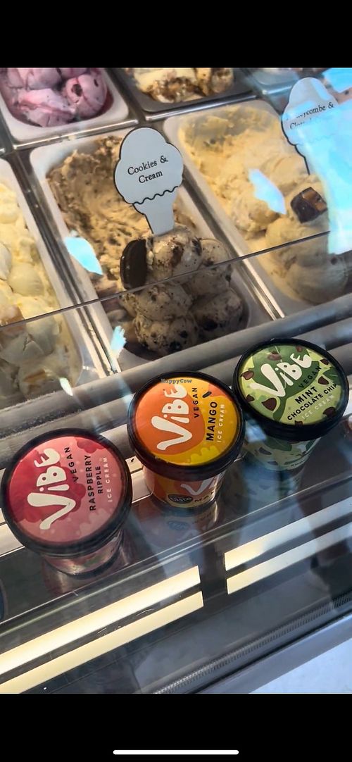 Potted vegan ice creams  at Harbour Ice Cream in Padstow