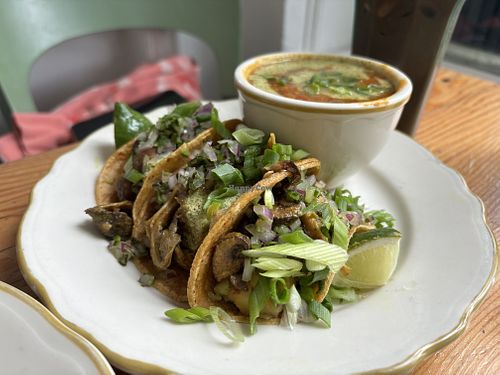 Mushroom tacos   at Kitchen Mouse in Los Angeles