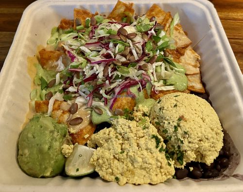 Chilaquiles (to-go)  at Kitchen Mouse in Los Angeles