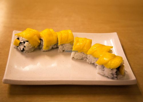 Mango Maki (vegan if ordered without Mayonnaise) at Shin Yu Japanese and Chinese Vegetarian in Kuala Lumpur