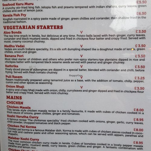 vegetarian starters  at Rasa Newcastle in Newcastle Upon Tyne