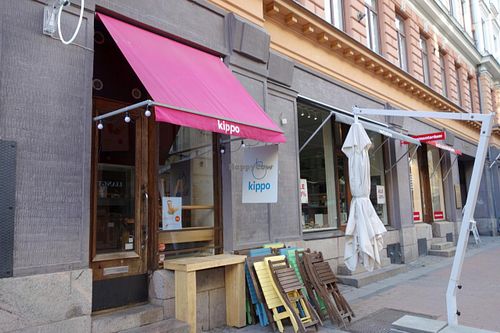 Early in the morning, before opening time. at Kippo - Iso Roba in Helsinki