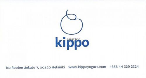 Business card at Kippo - Iso Roba in Helsinki