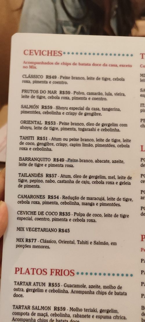  at LA CARIOCA Cevicheria & Pisco Bar in Rio De Janeiro