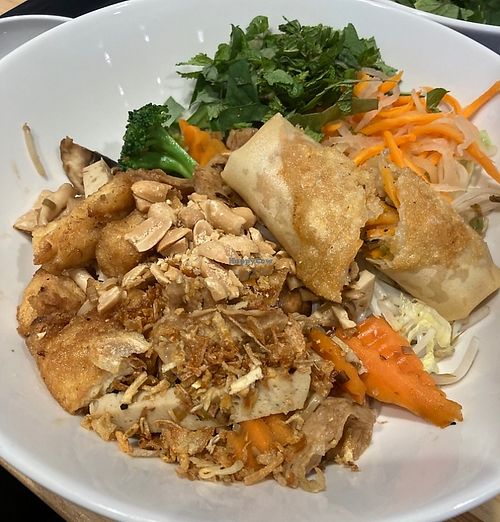 Vegan rice noodle bowl  at Yummy Pho in Västra Götalands Län