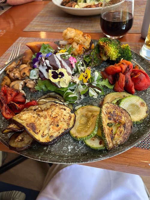 Roasted vegetables   at Mistura in Aguas Calientes