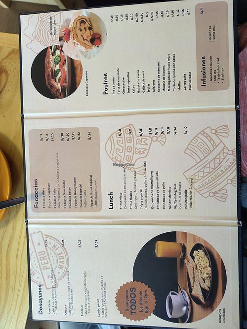 Menu at AMAUTA COFFEE - LA MAR in Provincia De Lima