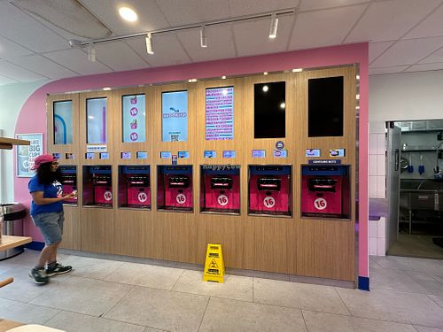 Frozen yogurt machine at 16 Handles - Cobble Hill  in Brooklyn