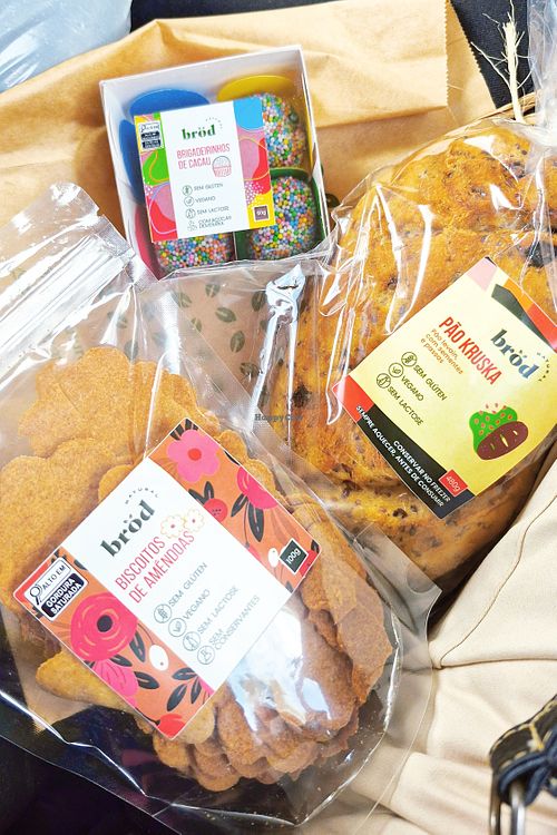 The stuff I bought. Almond biscuits, brigadeiro, kruska bread at BRÖD Natural in Recife