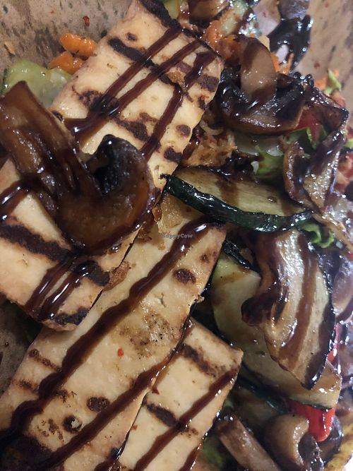 Close up of tofu salad, at Aquarius Bošnjaci in Bosnjaci
