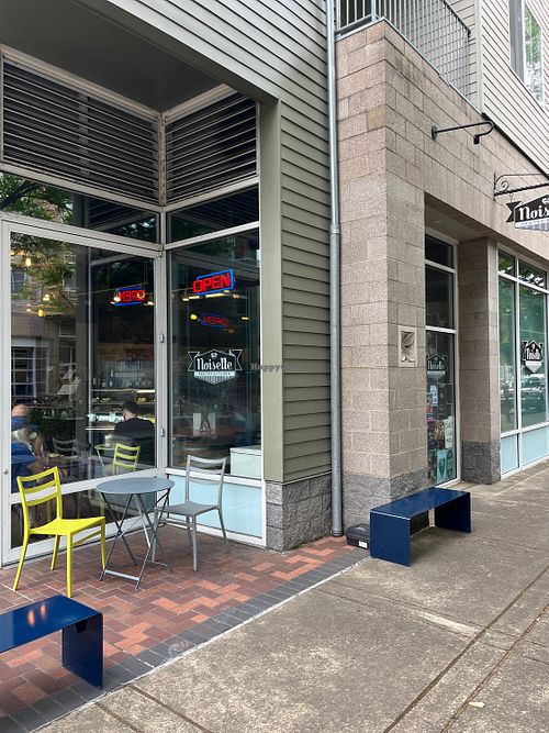 Bakery with many vegetarian options, and has a few vegan options including croissants, cookies, scones   at Noisette Pastry Kitchen in Eugene
