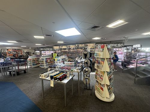 A wide shot of the stand  at CIBO Express (LGA Terminal A) in New York