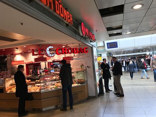 store front (inside of train station) at Le Crobag Veggie in Hannover