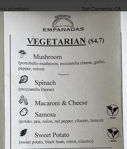 Empanadas  at Sergio's Empanadas in Laguna Beach