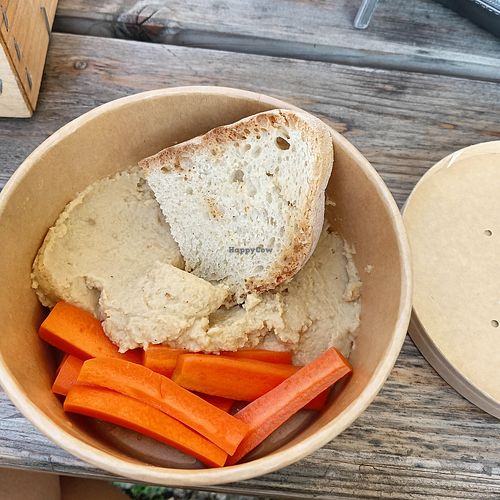Hummus plate at Birrificio del Catria in Marche