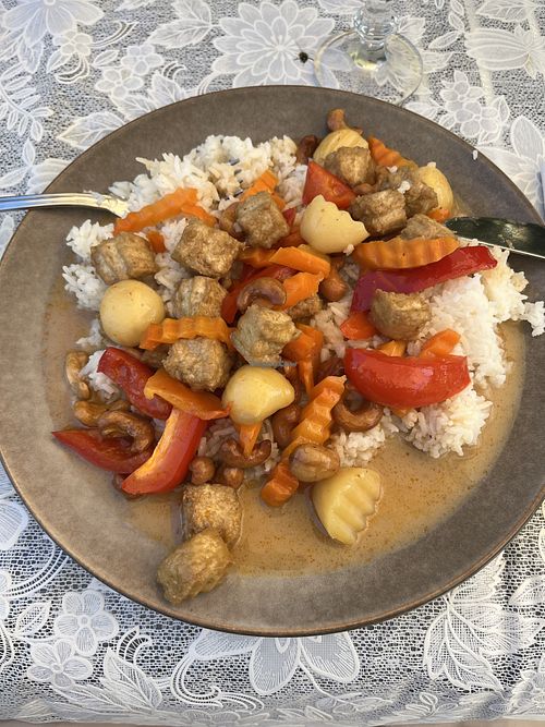 Masaman vegan curry  at Green Mango in Soeborg