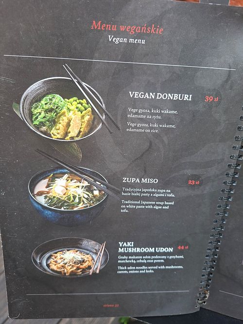 Menu at KINGYO Restauracja Japońska in Województwo Warmińsko-mazurskie