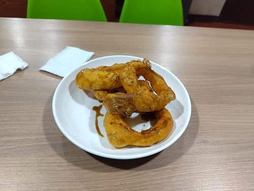 Picarones vegan at Picarones Peruanisima in Cuzco