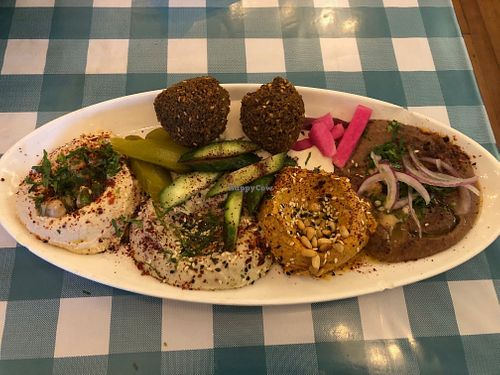 Mezze Sampler (sub Ful for Lebna to make it vegan) at Beit Rima in San Francisco