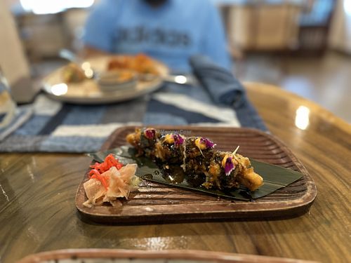 Tempura sushii  at Vegan Fashion Café by House of Klothberg in Chennai