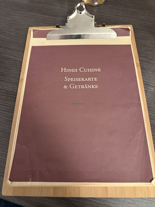 Speisekarte  at Hindi Cuisine in Salzburg