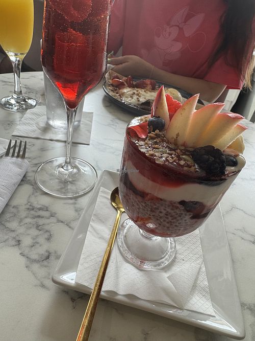 Chia Seed Yogurt Parfait (vegan upgrade)  at The Mission Eatery in Toronto