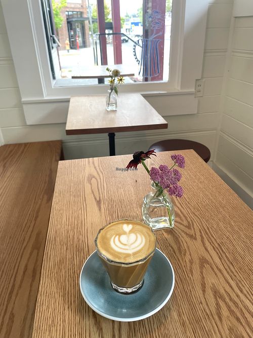 Oat milk cappuccino  at Yours Truly  in Portland