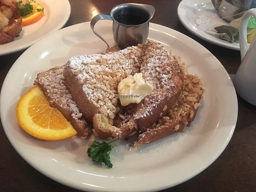 Rice crispy French toast! (Vegan) at Evan's Kitchen in Sacramento