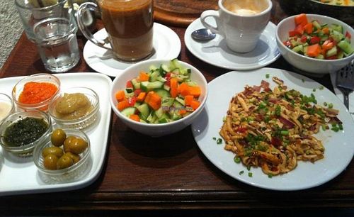 scrambled tufo at Cafe Barnash in Tel Aviv