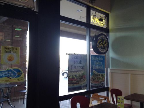 You can see the small outdoor table to the left at Tropical Smoothie Cafe in Phoenix