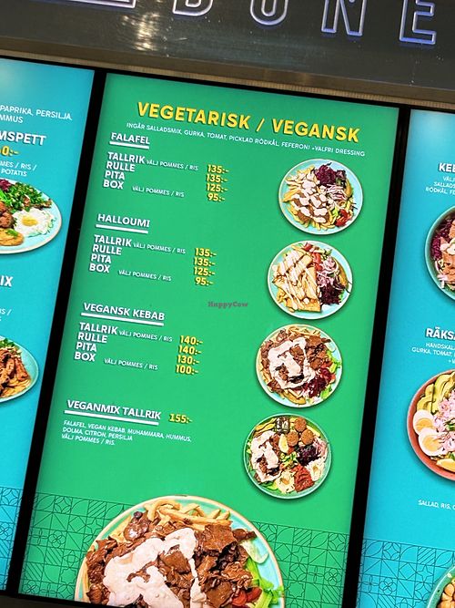 Vega(n) menu  at Kebaberia in Västra Götalands Län