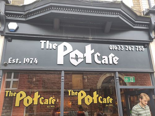 Front of the cafe at The Pot in Newport