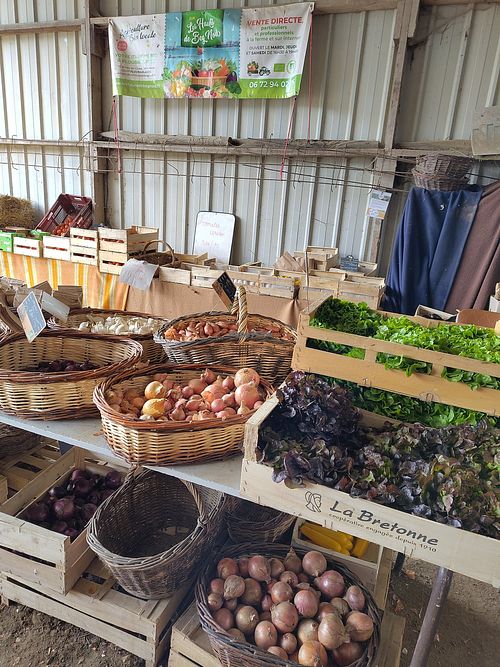 Fresh veggies for sale at Les Hauts de Beg Nod in Ploubazlanec