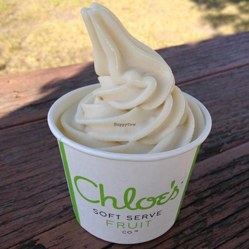 large cup of banana soft serve fruit  at Chloe's Soft Serve Fruit in Water Mill