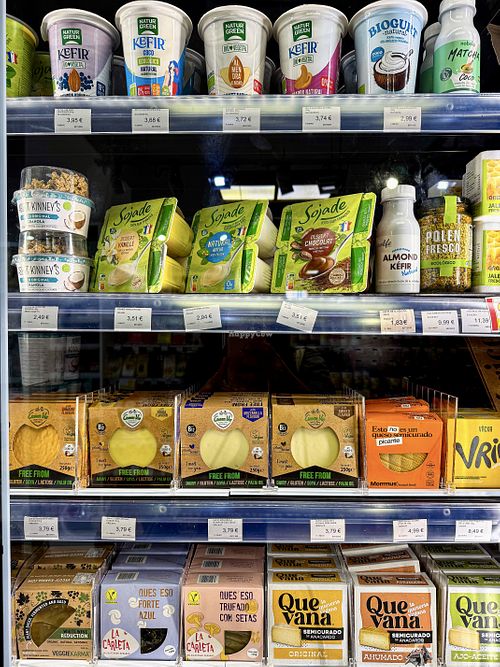 Cheeses and yoghurts  at Herbolario Navarro in Illes Balears