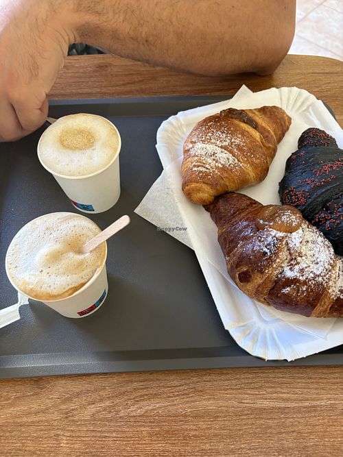 cornetti and cappuccini  at Gianna Bakery in Sicilia